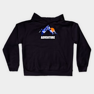 Geometric Mountain Adventure Kids Hoodie